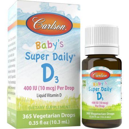 Carlson Labs Baby's Super Daily D3 365 Drops 10.3ml 400iu