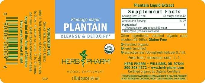 Herb Pharm Plantain, 1oz
