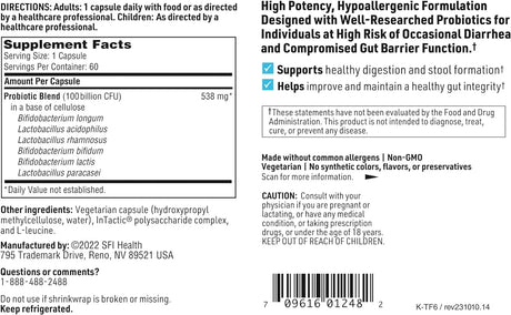 Klaire Labs Ther-Biotic Leaky Gut (Factor 6), 60 Capsules
