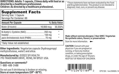 Klaire Labs Hair and Nails Formula, 60 Capsules
