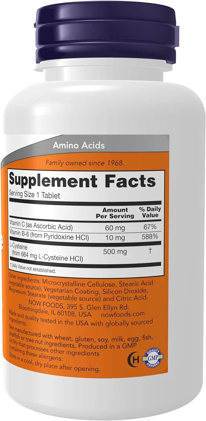 NOW Foods L-Cysteine, 500mg - 100 tablets