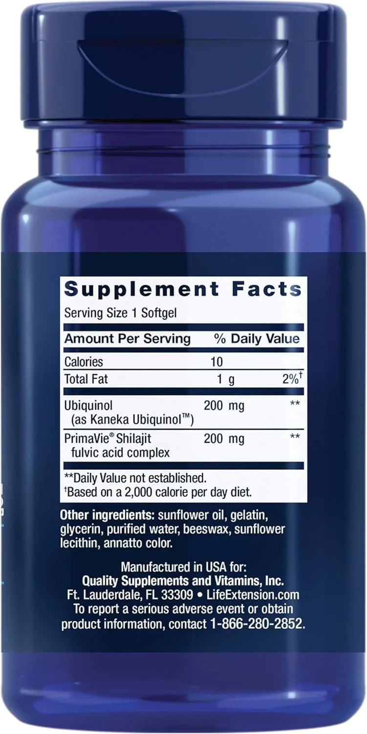 Life Extension Super Ubiquinol CoQ10 (with Enhanced Mitochondrial Support), 200 mg, 30 Softgels