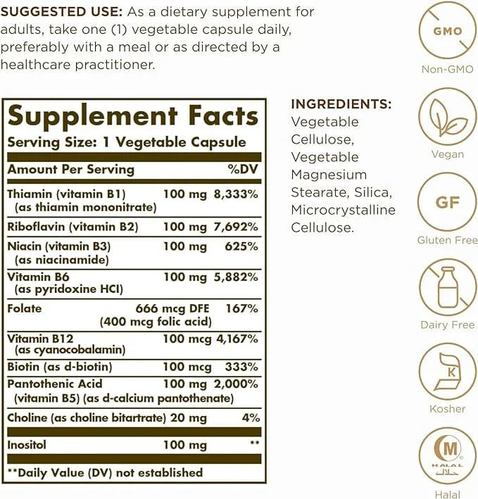 Solgar - B-Complex 100 Veggie Caps