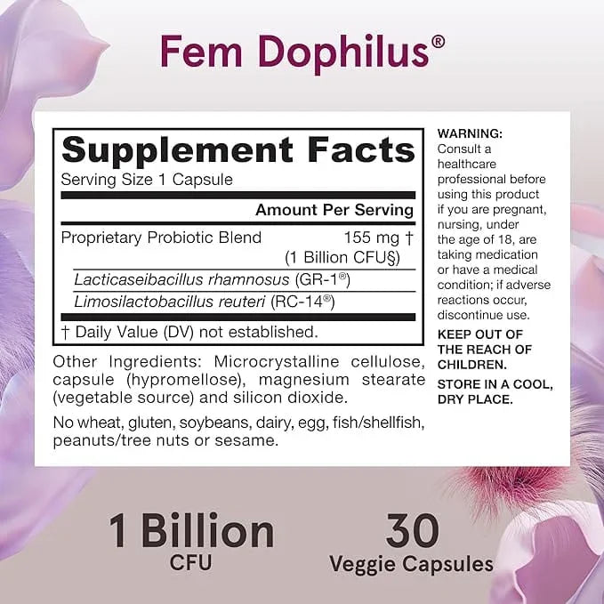 Jarrow Formulas Fem-Dophilus (Shelf Stable), 30 Capsules