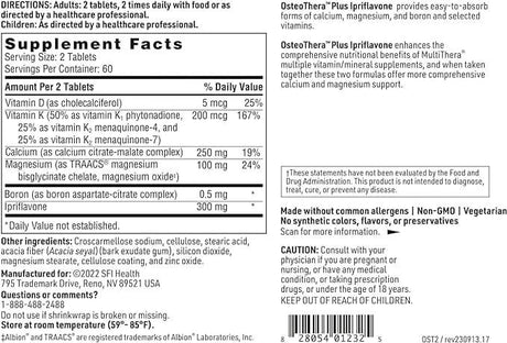 Klaire Labs OsteoThera Plus Ipriflavone, 120 Tablets