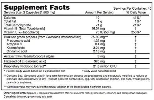 Dr. Ohhira's Propolis Plus (Brazilian Green Propolis) - 60 Caps