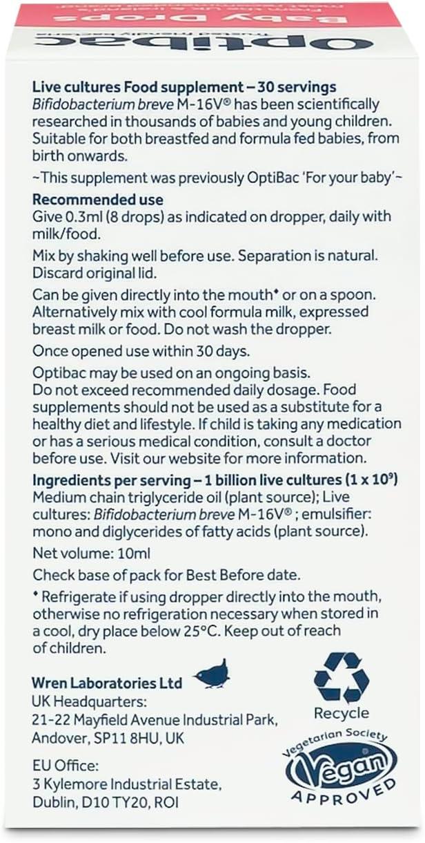 OptiBac Probiotic Baby Drops, 10ml