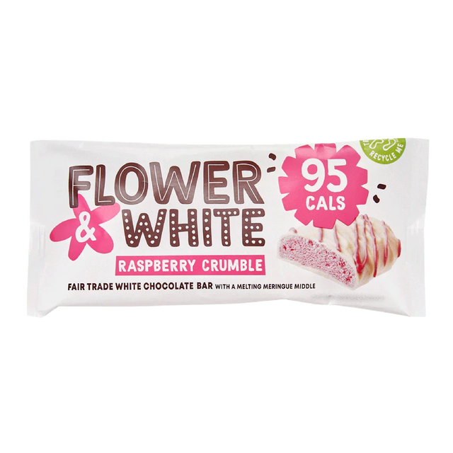 Flower & White Meringue Bar 12x20g Raspberry Crumble