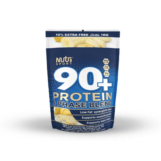 NutriSport 90+ Protein 4 Phase Blend 1Kg Banana