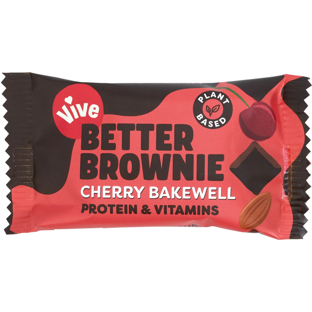 Vive Better Brownie 15x35g Cherry Bakewell