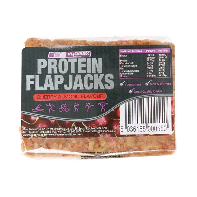 Vyomax Nutrition Protein Flapjacks 12x100g Cherry Almond