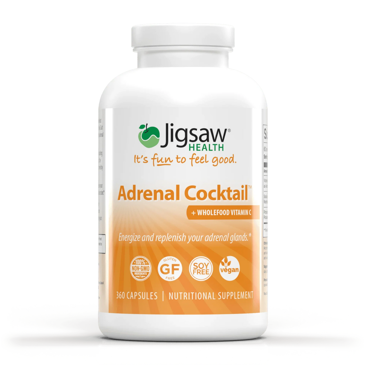 Adrenal Cocktailâ„¢ + Whole Food Vitamin C - 360 capsules - Jigsaw Health - welzo