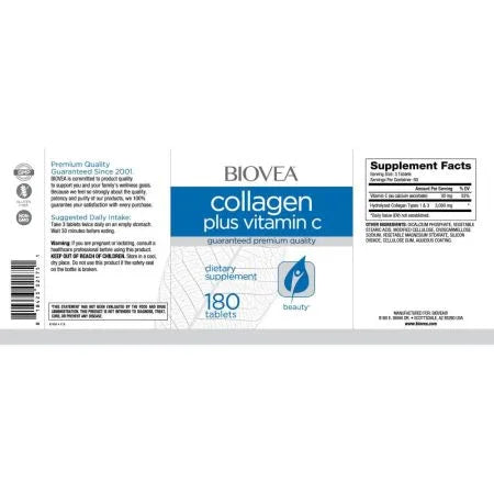 Biovea Collagen plus Vitamin C 180 Tablets