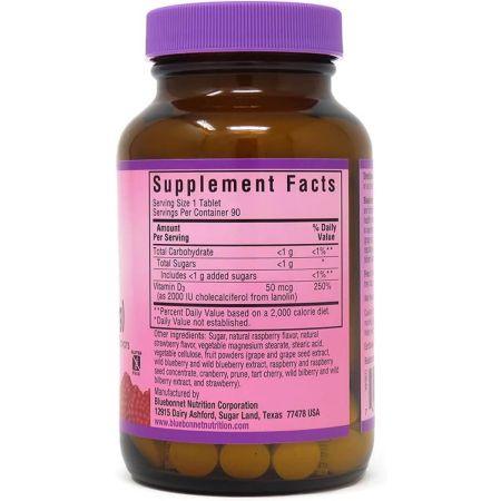 Bluebonnet Earthsweet Chewables Vitamin D3 90 Raspberry Tablets