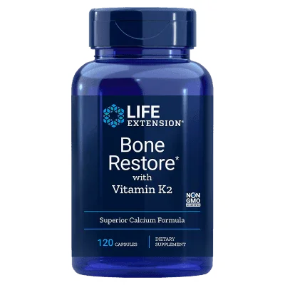 Bone Restore with Vitamins D3 + K2, 120 Capsules - Life Extension - welzo