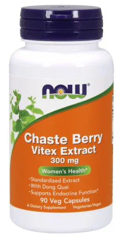Chaste Berry Vitex Extract, 300 mg, 90 Vcaps - Now Foods - welzo