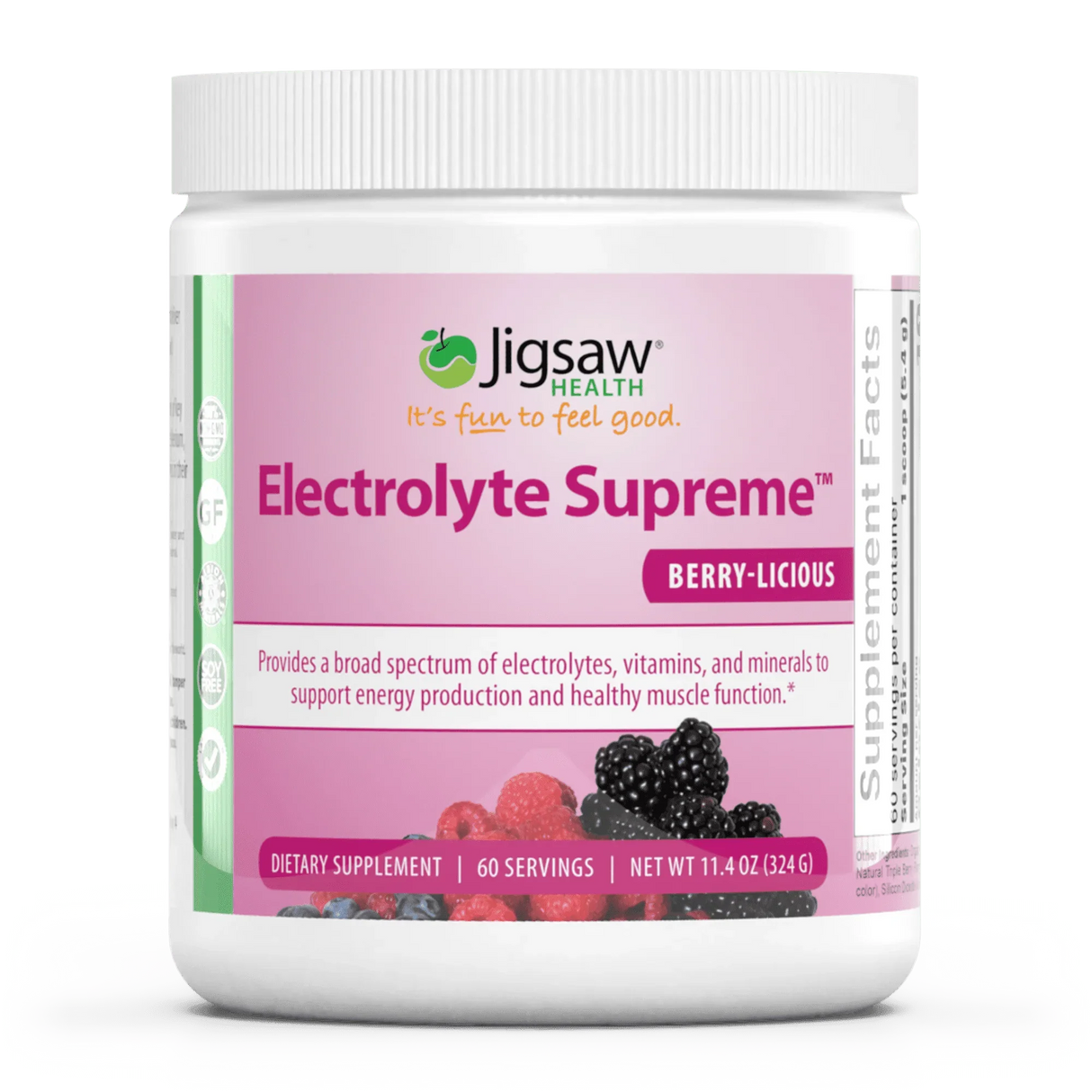 Electrolyte Supremeâ„¢ Berry-Licious flavour, 330 g - Jigsaw Health - welzo