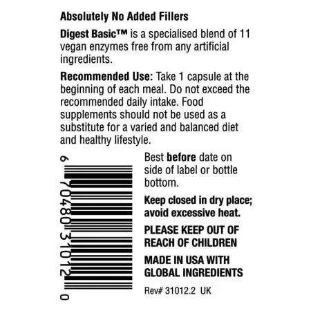 Enzymedica Digest Basic Capsules (UK Label)