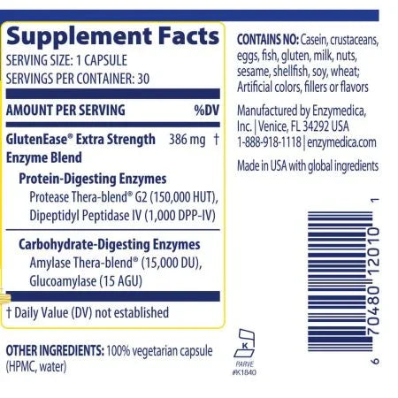 Enzymedica GlutenEase Extra Strength Capsules