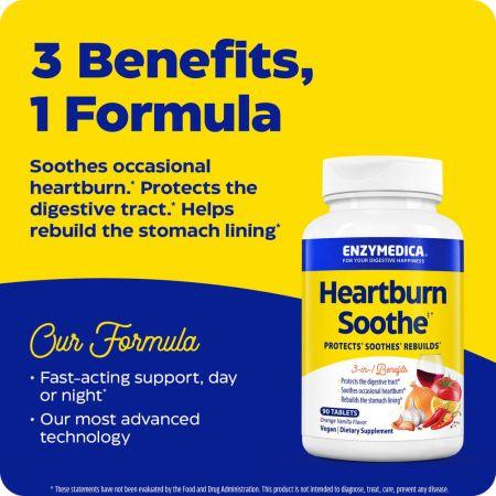 Enzymedica Heartburn Soothe VanillaOrange Chewables