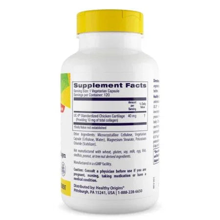 Healthy Origins UC II, Undenatured Type II Collagen 40mg Veggie Capsules