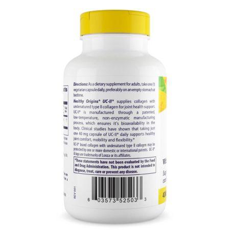 Healthy Origins UC II, Undenatured Type II Collagen 40mg Veggie Capsules