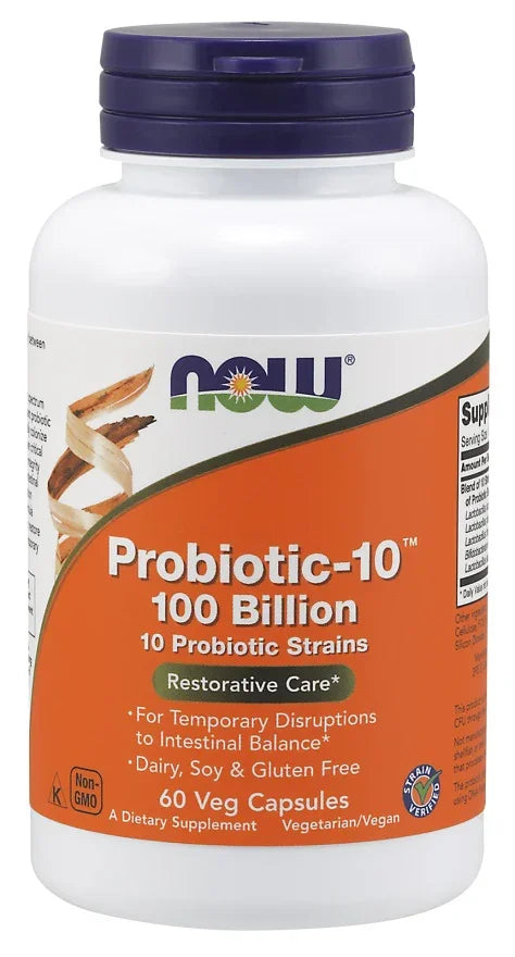 NOW Foods Probiotic-10, 100 Billion - 60 vcaps