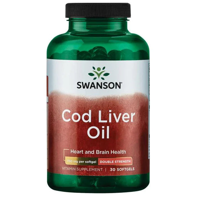 Swanson Cod Liver Oil, 700mg Double-Strength - 30 softgels
