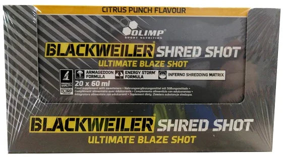 Olimp Nutrition Blackweiler Shred Shot, Citrus Punch - 20 x 60 ml.