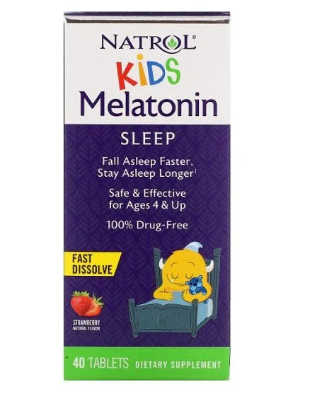Natrol Kids Melatonin, Strawberry - 40 tablets