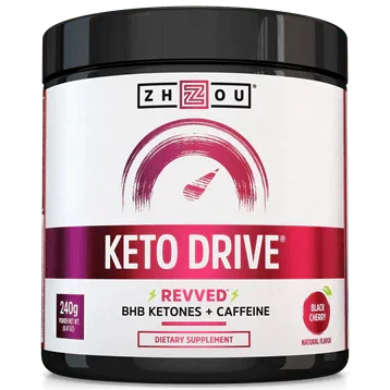 Keto Drive BHB Black Cherry 8.47 oz - Zhou Nutrition - SOI* - welzo
