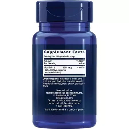 Life Extension B12 Elite 60 Vegetarian Lozenges