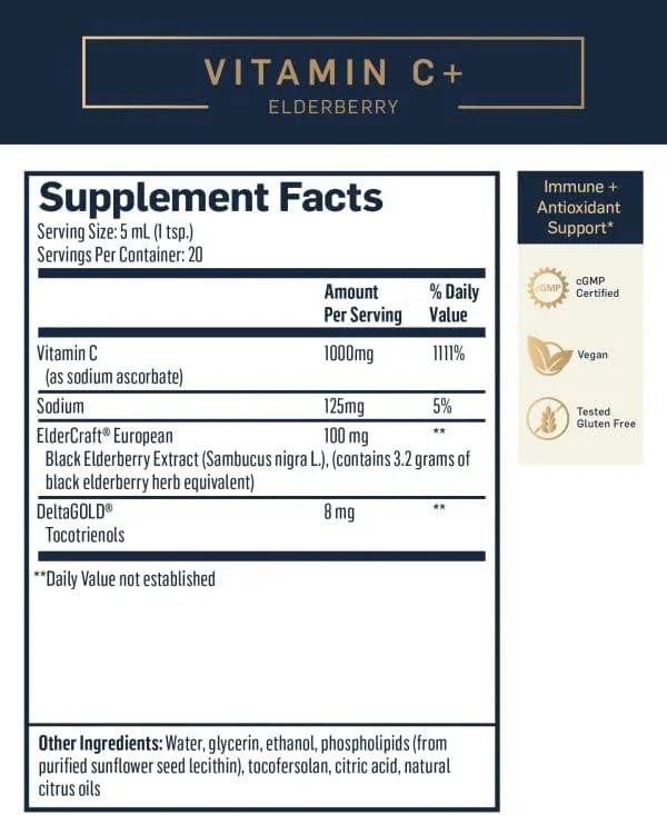 Quicksilver Scientific Liposomal Vitamin C & Elderberry - 100ml