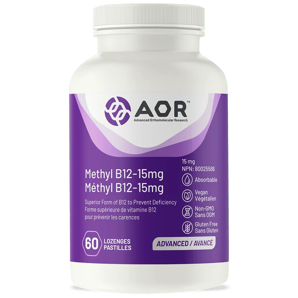 Methyl B12 15mg - 60 lozenges - AOR - welzo