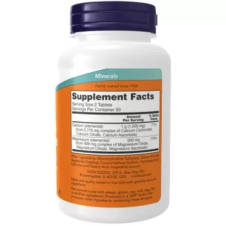 Now Foods Calcium & Magnesium Tablets