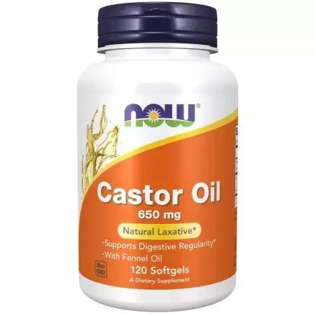 Now Foods Castor Oil 650 mg 120 Softgels