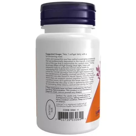 Now Foods Lutein & Zeaxanthin 60 Softgels