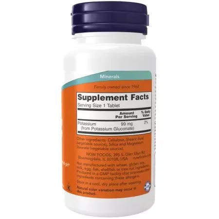 Now Foods Potassium Gluconate 99mg 100 Tablets