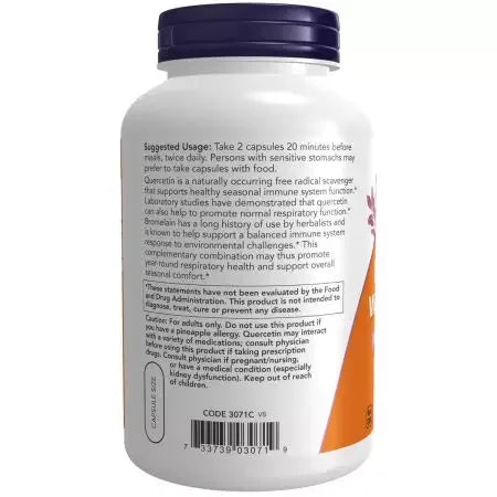 Now Foods Quercetin with Bromelain 240 Veg Capsules