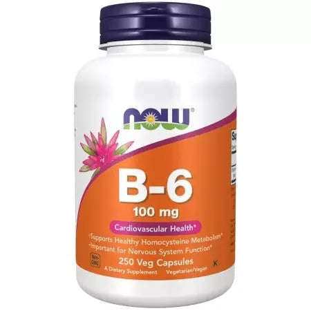Now Foods Vitamin B6 (Pyridoxine HCl) 100 mg Capsules