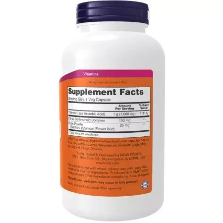 Now Foods Vitamin C1,000 with 100 mg of Bioflavonoids Veg Capsules