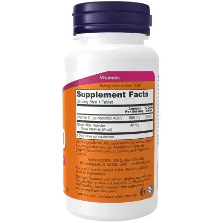 Now Foods Vitamin C500 with Rose Hips Tablets