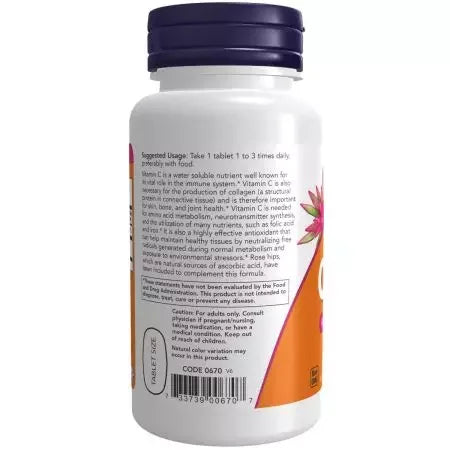 Now Foods Vitamin C500 with Rose Hips Tablets
