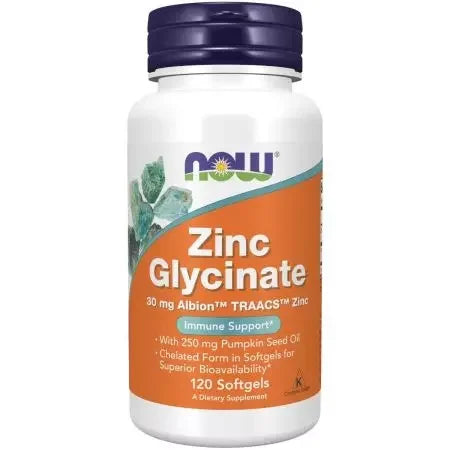Now Foods Zinc Glycinate 120 Softgels