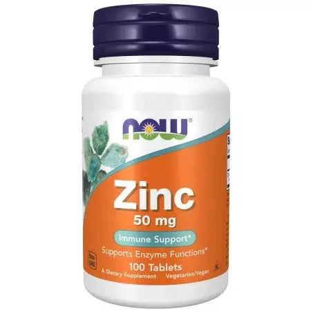 Now Foods Zinc (Zinc Gluconate) 50 mg Tablets
