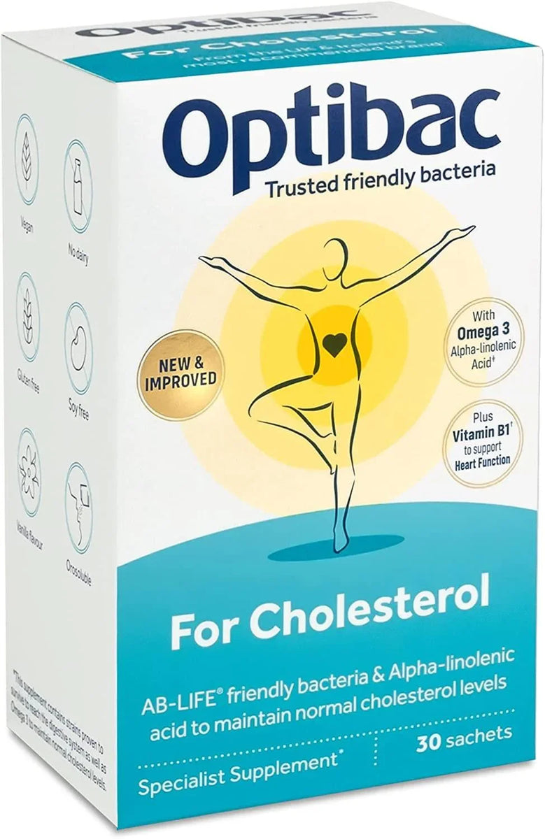 OptiBac Probiotics for Cholesterol 30 Servings Official Rapid Tests