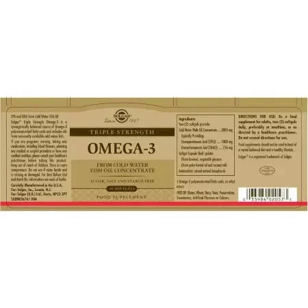 Solgar Triple Strength Omega3 Softgels Pack of 50