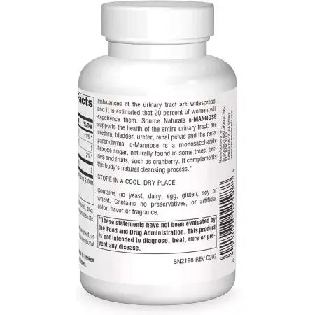 Source Naturals DMannose 500mg 60 Capsules