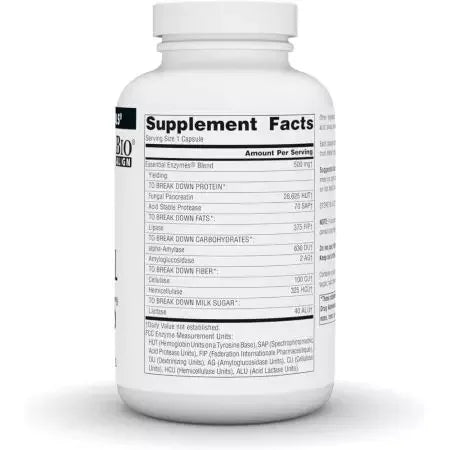 Source Naturals Essential Daily Enzymes 500mg Capsules