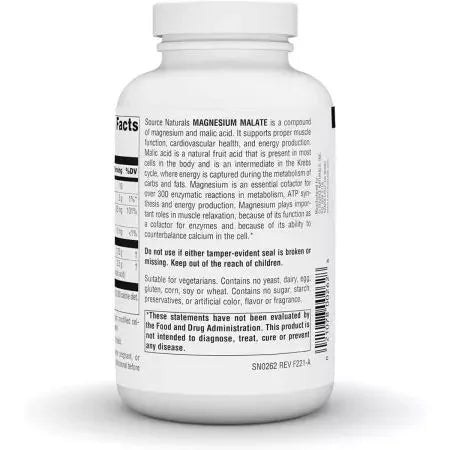 Source Naturals Magnesium Malate 1250mg Tablets